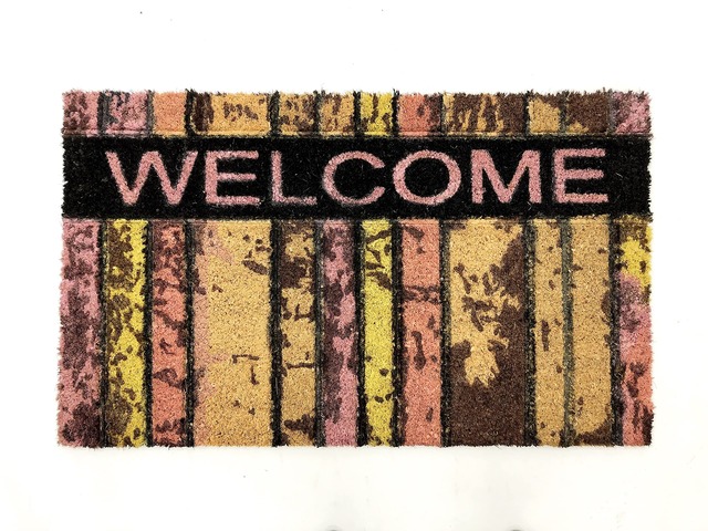 VELCOC玄関マット ウッド&ウェルカム 75×45