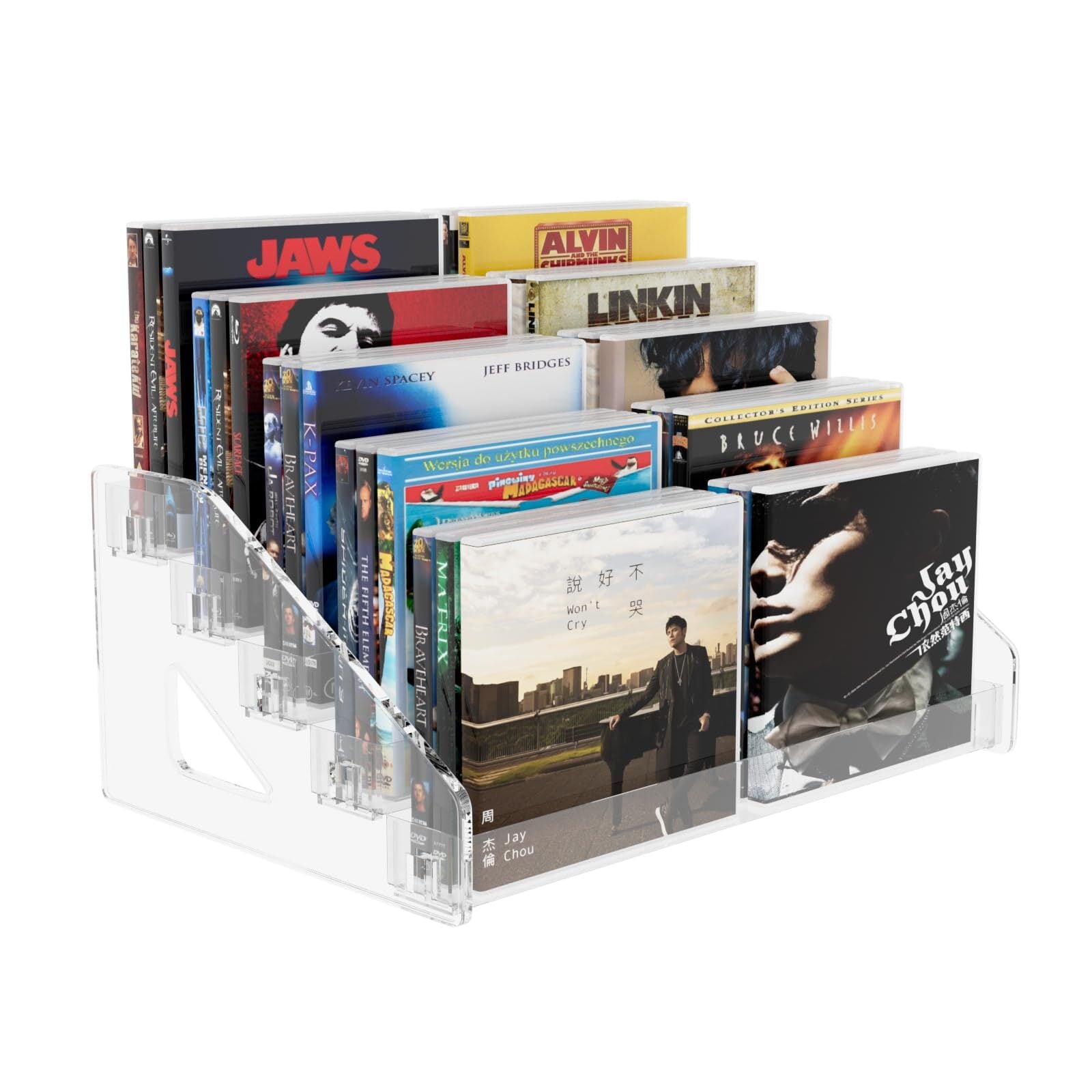 DVD/CD収納ボックス CDホルダー、 透明アクリル製ビニール