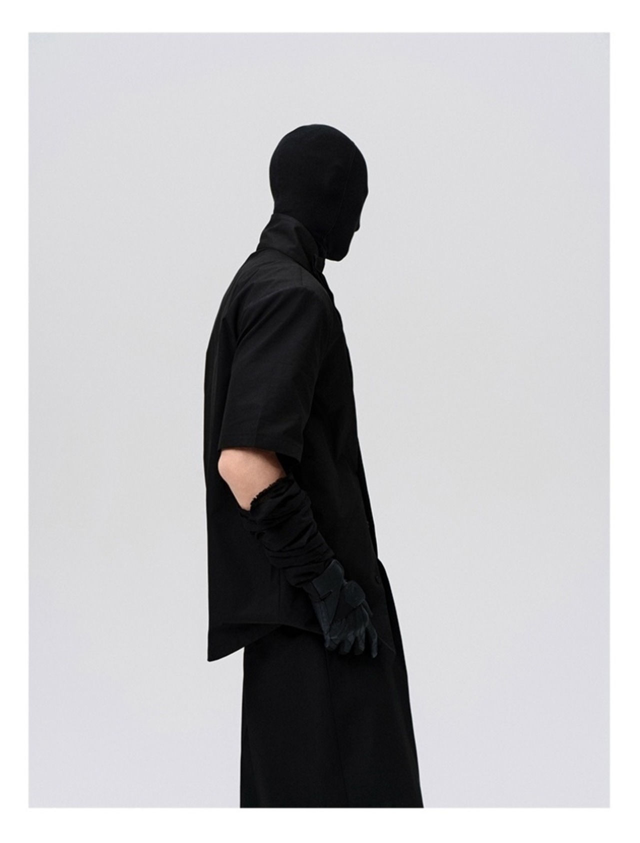 FRKM SCD 25SS 着脱式肩パッド スタンドカラーシャツ半袖