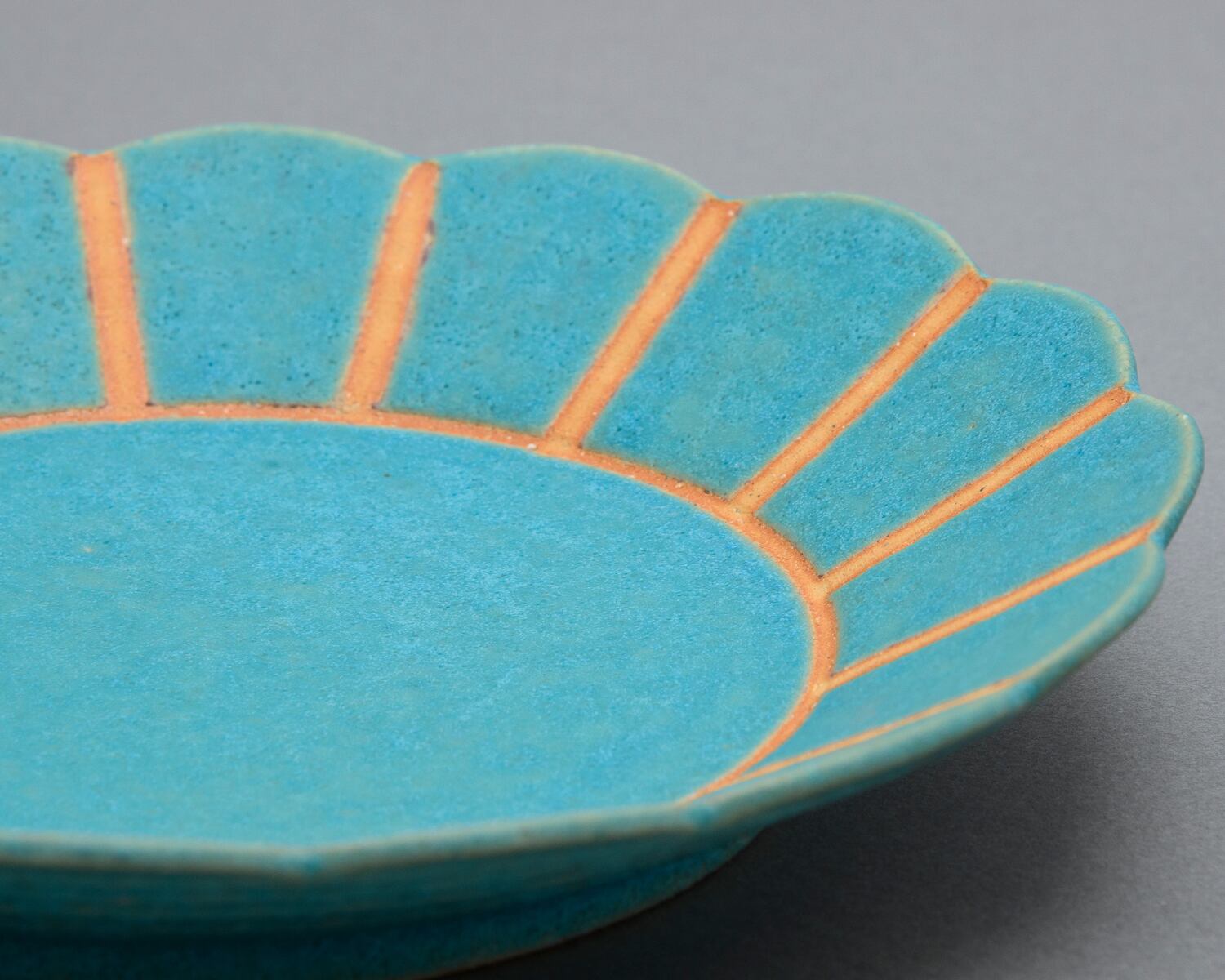 花皿／ライン／トルコ青UTSUWA