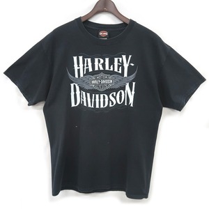 古着 ハーレーダビッドソン HARLEY-DAVIDSON プリントTシャツ 両面プリント ブラック 表記：L　gd402360n w40421