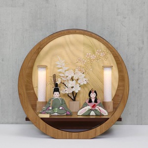 ピーカブーひな人形 ベーシックシリーズ 親王飾り 【こはる雛 -Koharu Hina-】 ひな人形|雛人形|木目込人形|筒形照明|和モダン