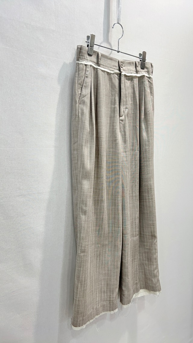 【Knuth Marf】row edge pants / greige