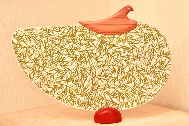 江戸仕立て都うちわ千鳥型【京染和紙 × 一越紙(群馬県)】Edo-style plover-shaped Miyako Uchiwa (handy fan) 【Kyozome washi × Hitokoshi-kami】