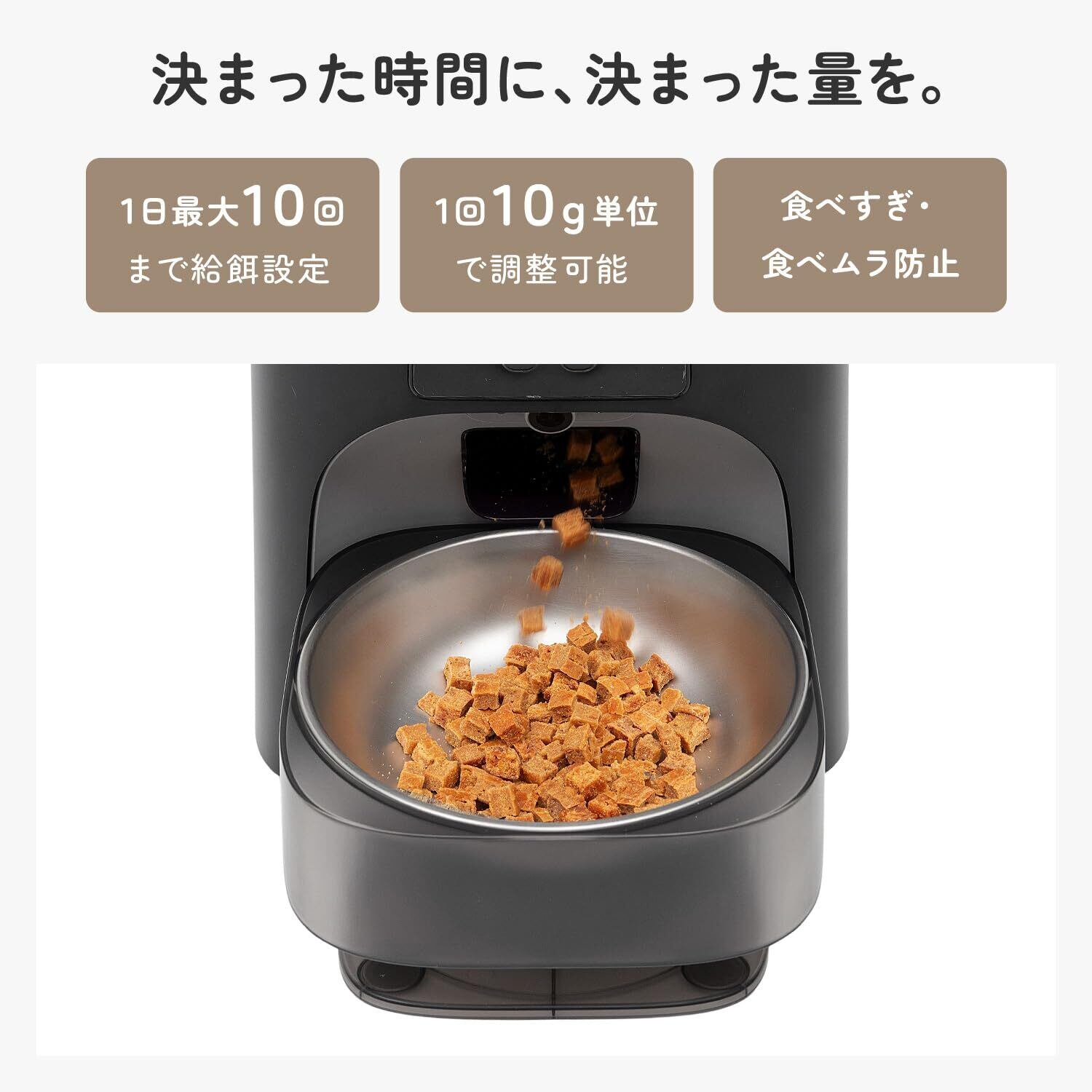 PETABOCT 自動給餌器 PETABOCT 自動給餌器 猫 犬 1080HD カメラ 双方向通話 2.4GHz & 5GHz