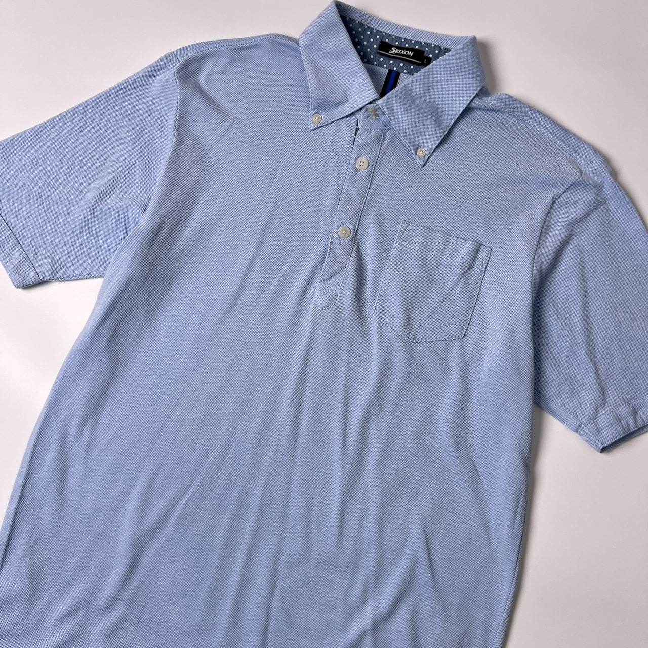 SRIXON スリクソン BD 半袖ポロシャツ L/ブルー 系/ゴルフ