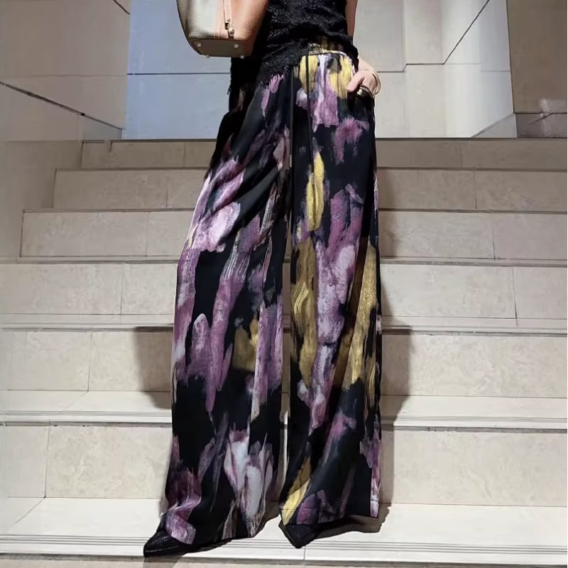 Nuance print relaxed pants V2384