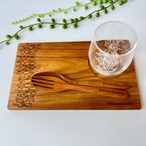 ウッドギフトセットL マイレグラス Wood Gift set L(Wood plate L / Wood spoon&fork / Glass)