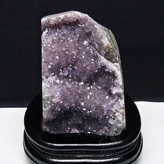1.4Kg アメジスト クラスター ウルグアイ産 アメジスト 原石 amethyst 台座付属 花型 一点物 182-7045