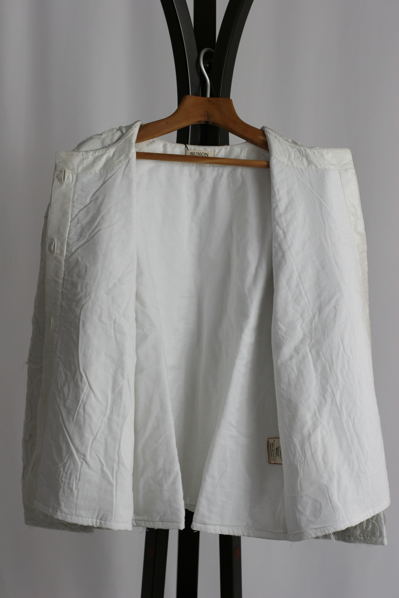 【BUNON】Khadi Silk Flower Quilting Blouson(BN2651)