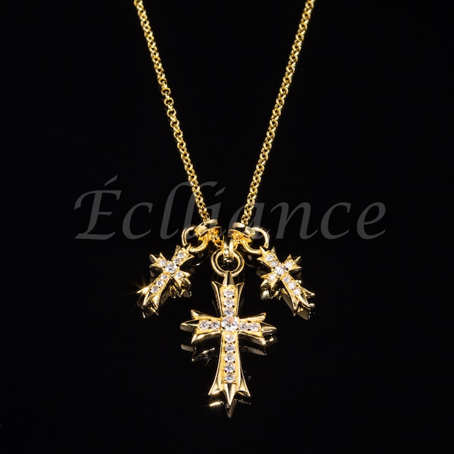 Luxury Three Cross Necklace