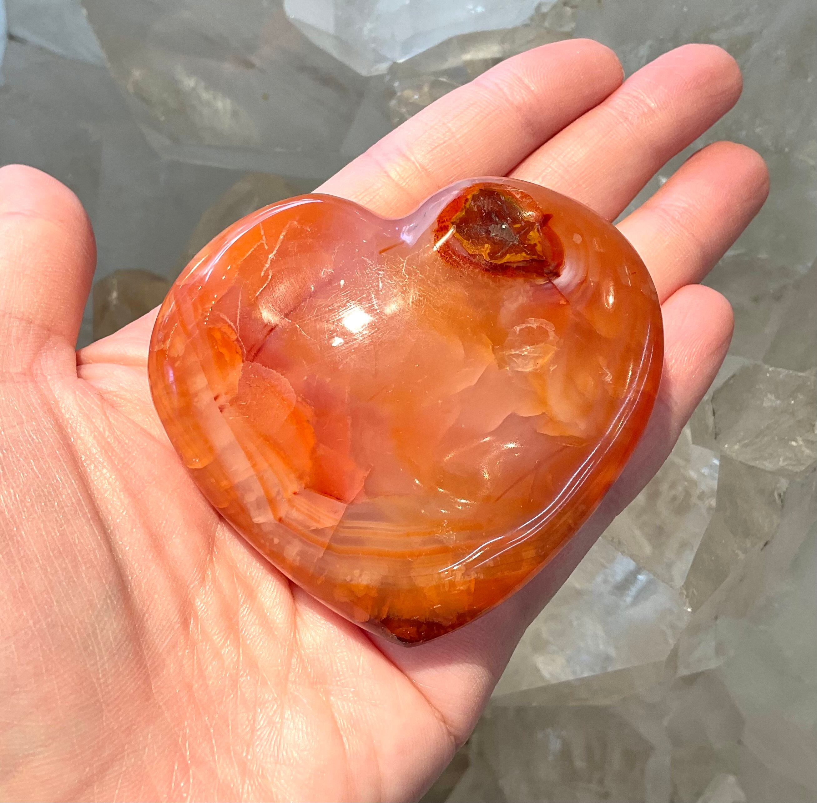 愛のエネルギー！ 赤瑪瑙ハート型 004 | AMERI 自由が丘店 天然石