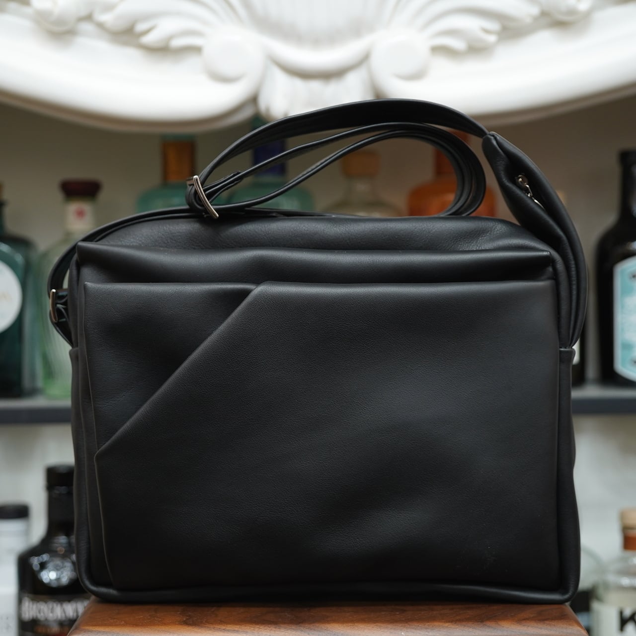 ル・ボナー パパスショルダー シュランケンカーフ ジーンブルー