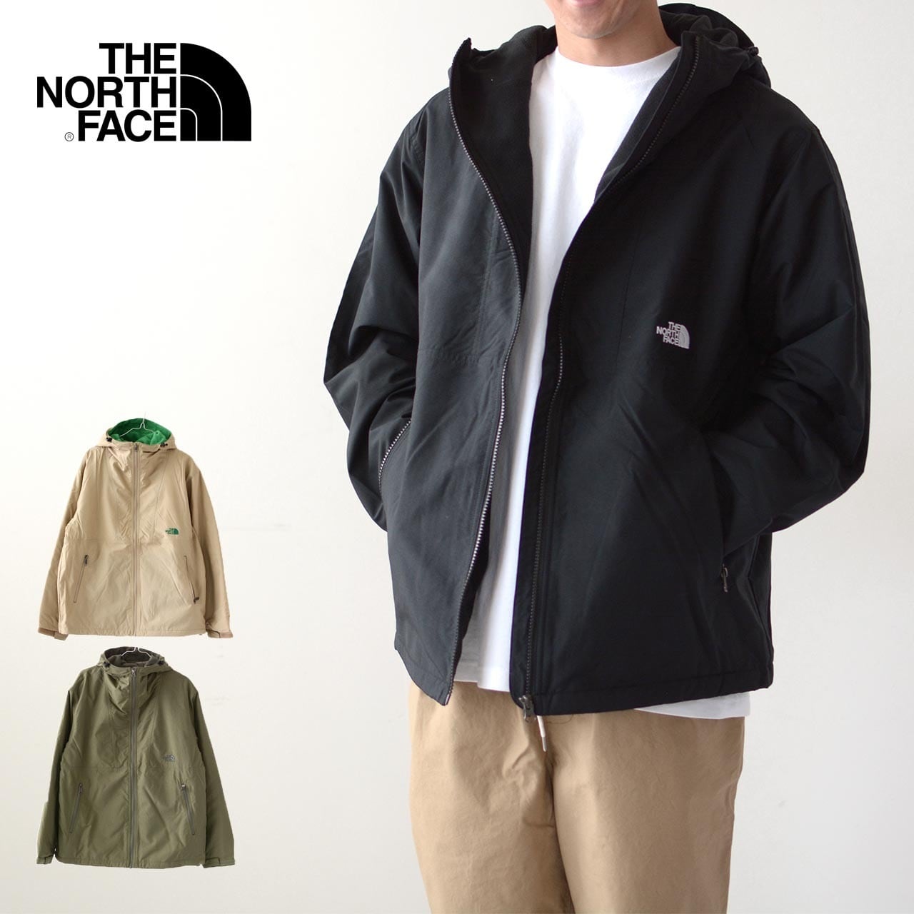 THE NORTH FACE [ザ・ノース・フェイス正規代理店] Compact Nomad Jacket [NP71933]  コンパクトノマドジャケット・裏フリース・フリースジャケット・軽量ジャケット・防風・撥水・フード付きジャケット・保温・キャンプ・アウトドア・MEN'S  [2022AW] |