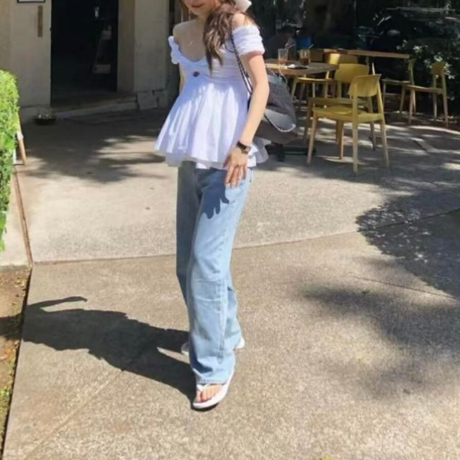 Ribbon shirred top (リボンシャーリングトップス) | ADORABLE