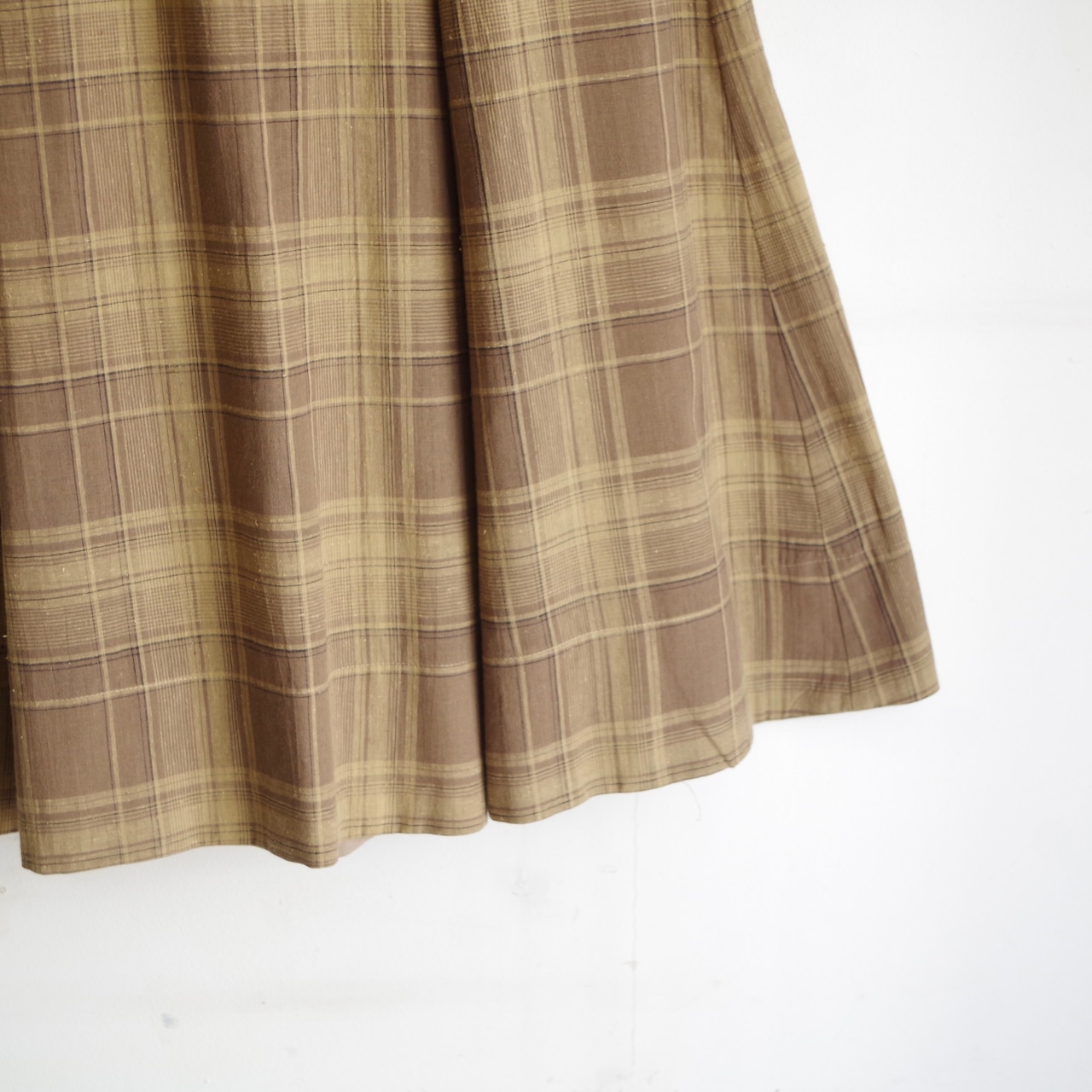 SINME リネンチェックスカート