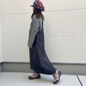 スエード調コクーンワンピース