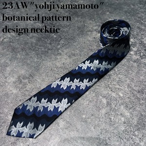 23AW"yohji yamamoto"botanical pattern design necktie