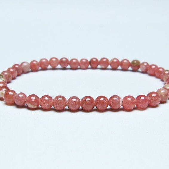 インカローズ ブレスレット 5mm ロードクロサイト ブレス 一点物 メール便可 [M便 1/10] 111-46572