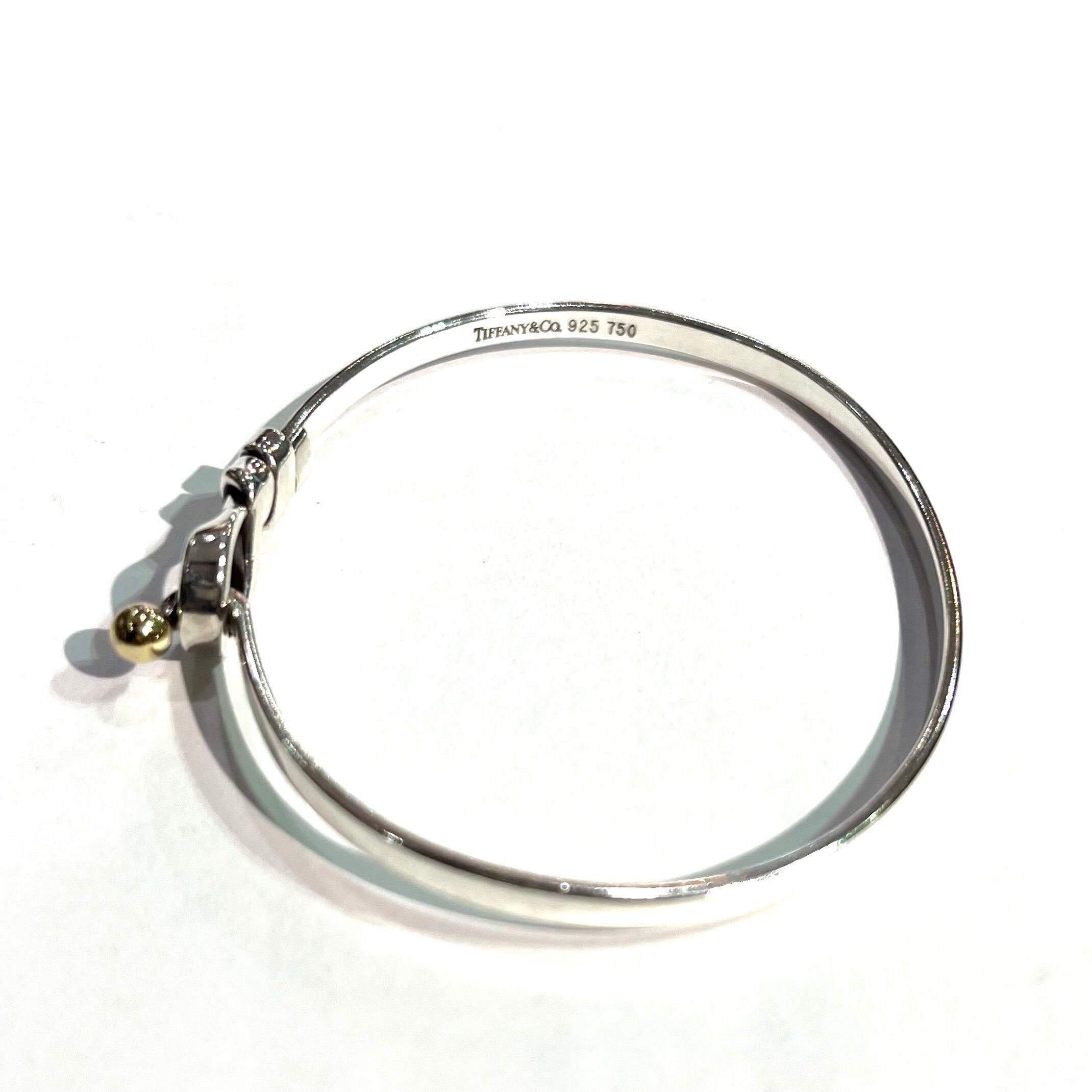 Tiffany & Co. ヴィンテージ　バングル　コンビ TIFFANY&CO.】2094 フックバングル／シルバー925×K18YG／洗練のコンビ
