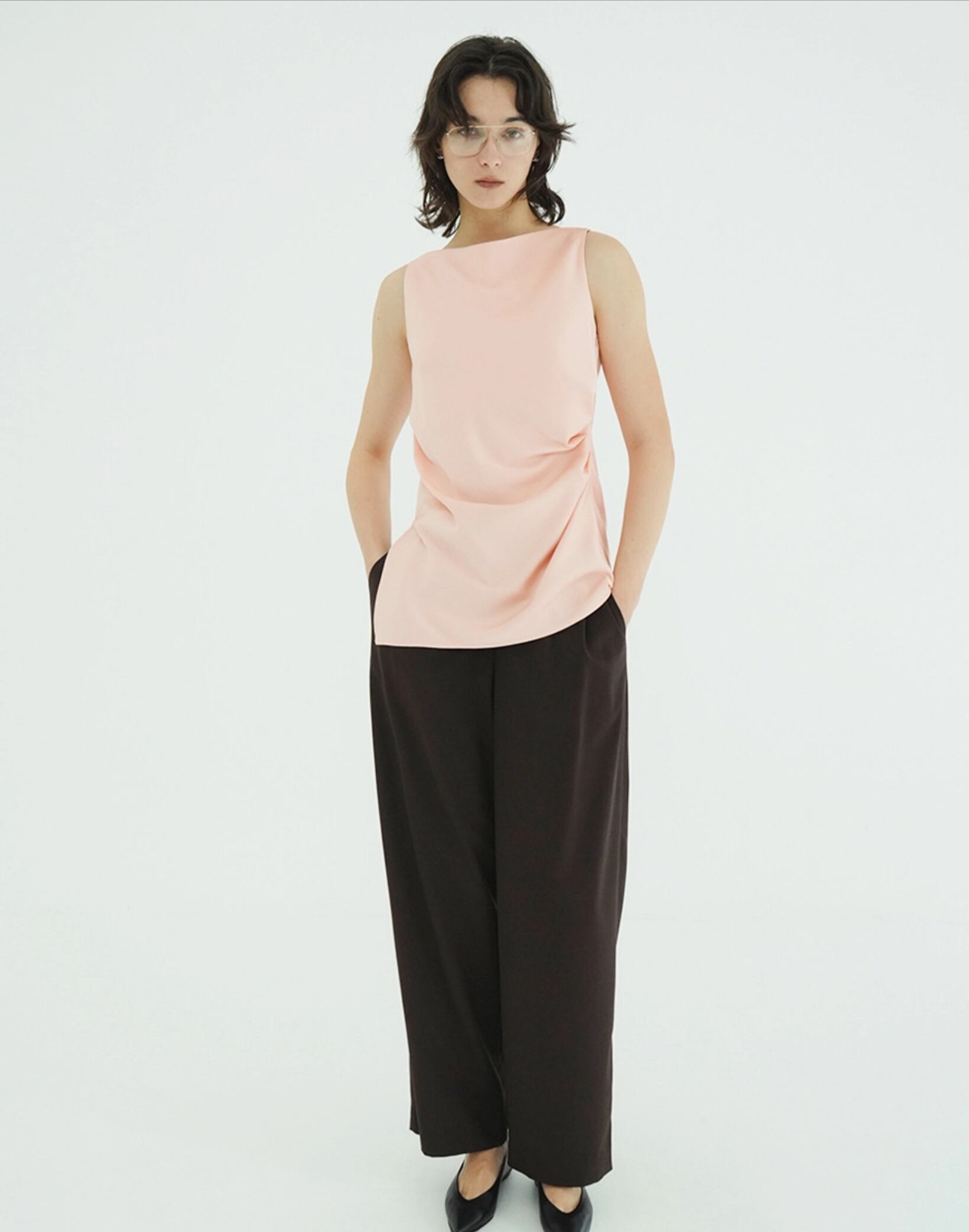 CLANE SATIN DRAPE TOPS | FLICKA ASHIYA