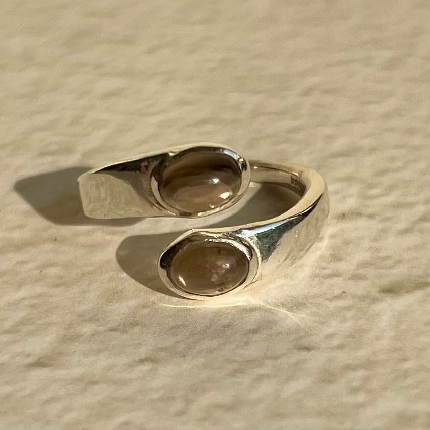 一点物・SV925smokyquartzopenring