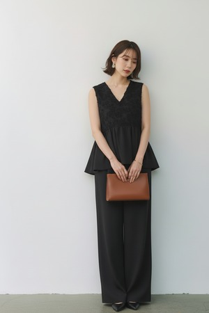 ペプラムドッキング サロペット