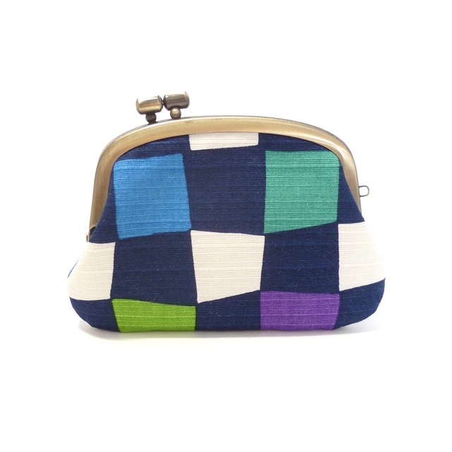 がま口 小銭入れ モダン市松模様 和柄 コインケース G558