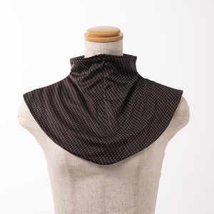 コリエ　ポケット付きつけ襟＜ヘリテージ柄／ブラック×ブラウン＞※ユニセックス