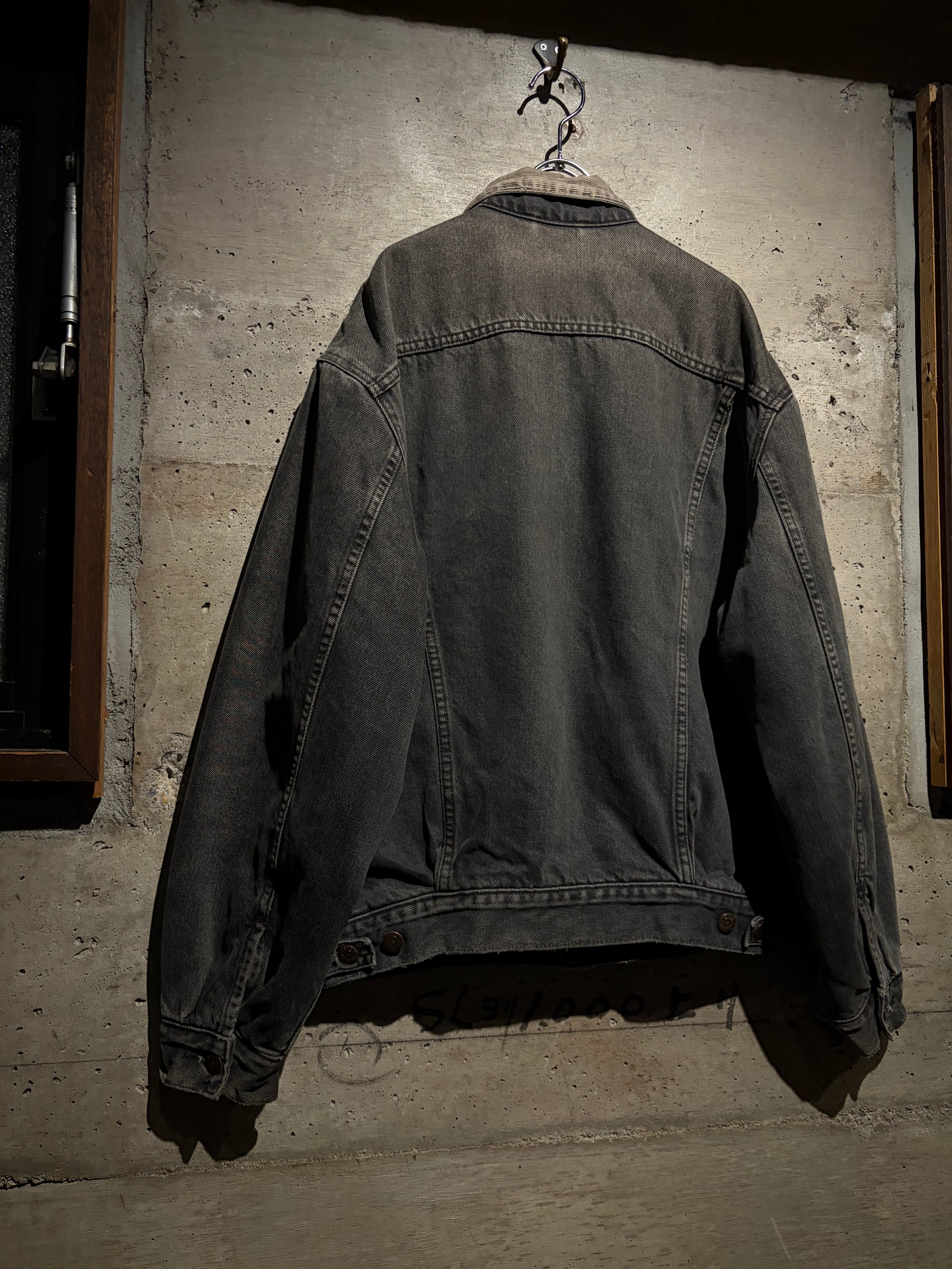 Caka】90's “Levi's” “71168” Vintage Blanket Lined Black Denim