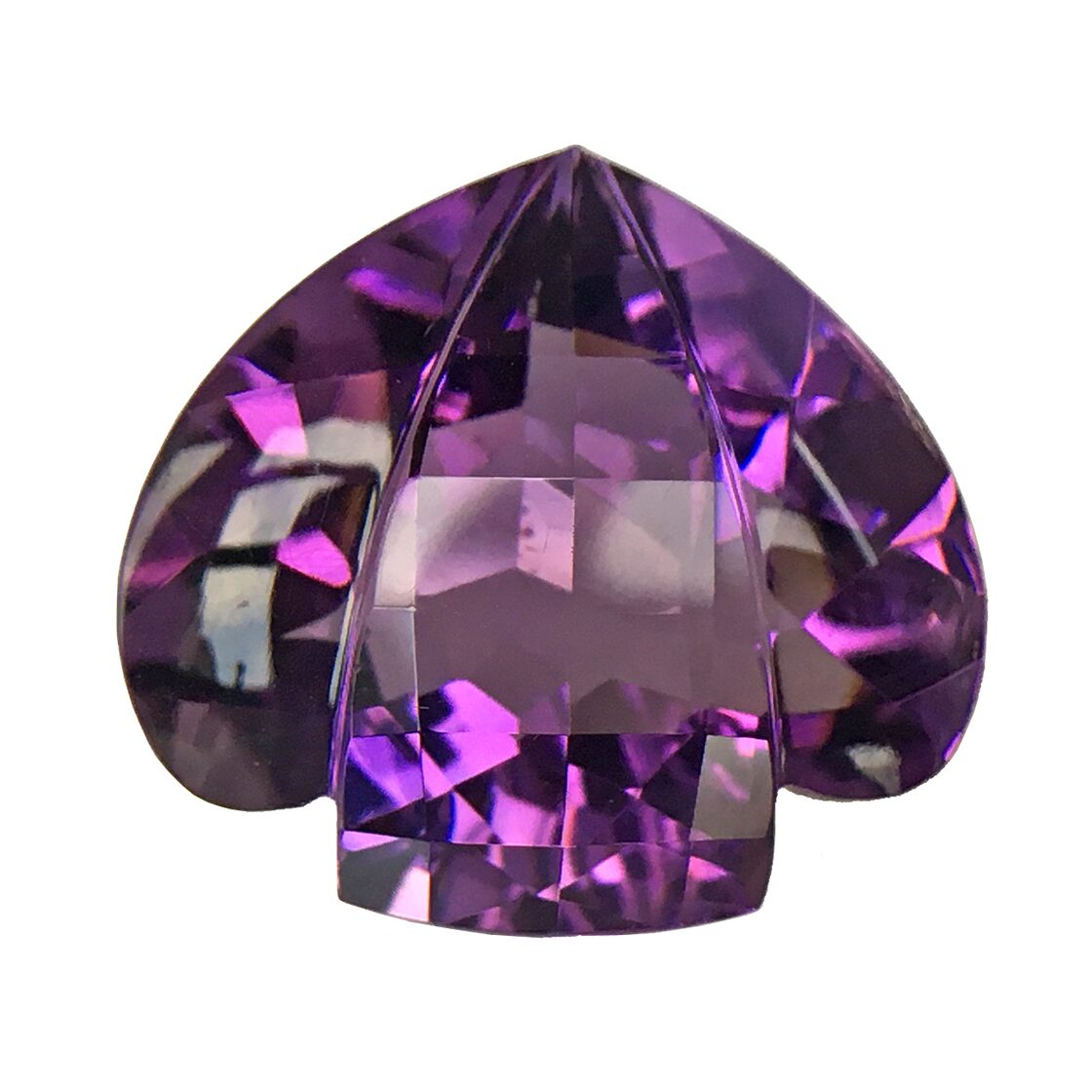 アメジスト 紫水晶 25.4ct スペードカット スペードシェイプ トランプ 