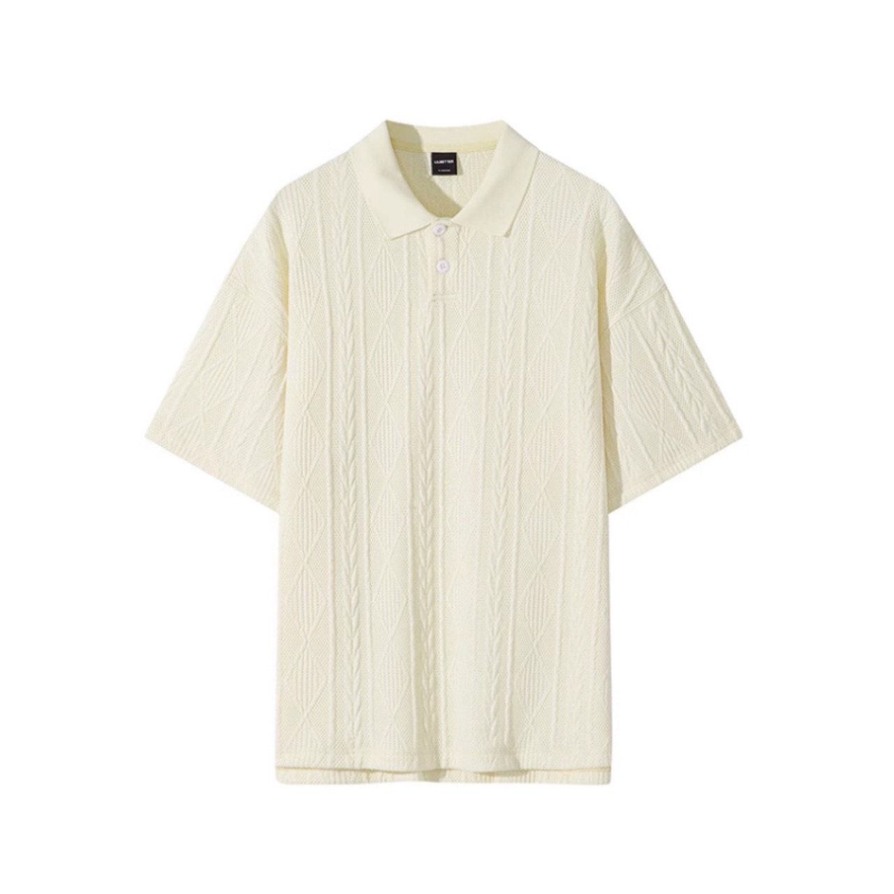 テクスチャードリッチポロシャツ　0684