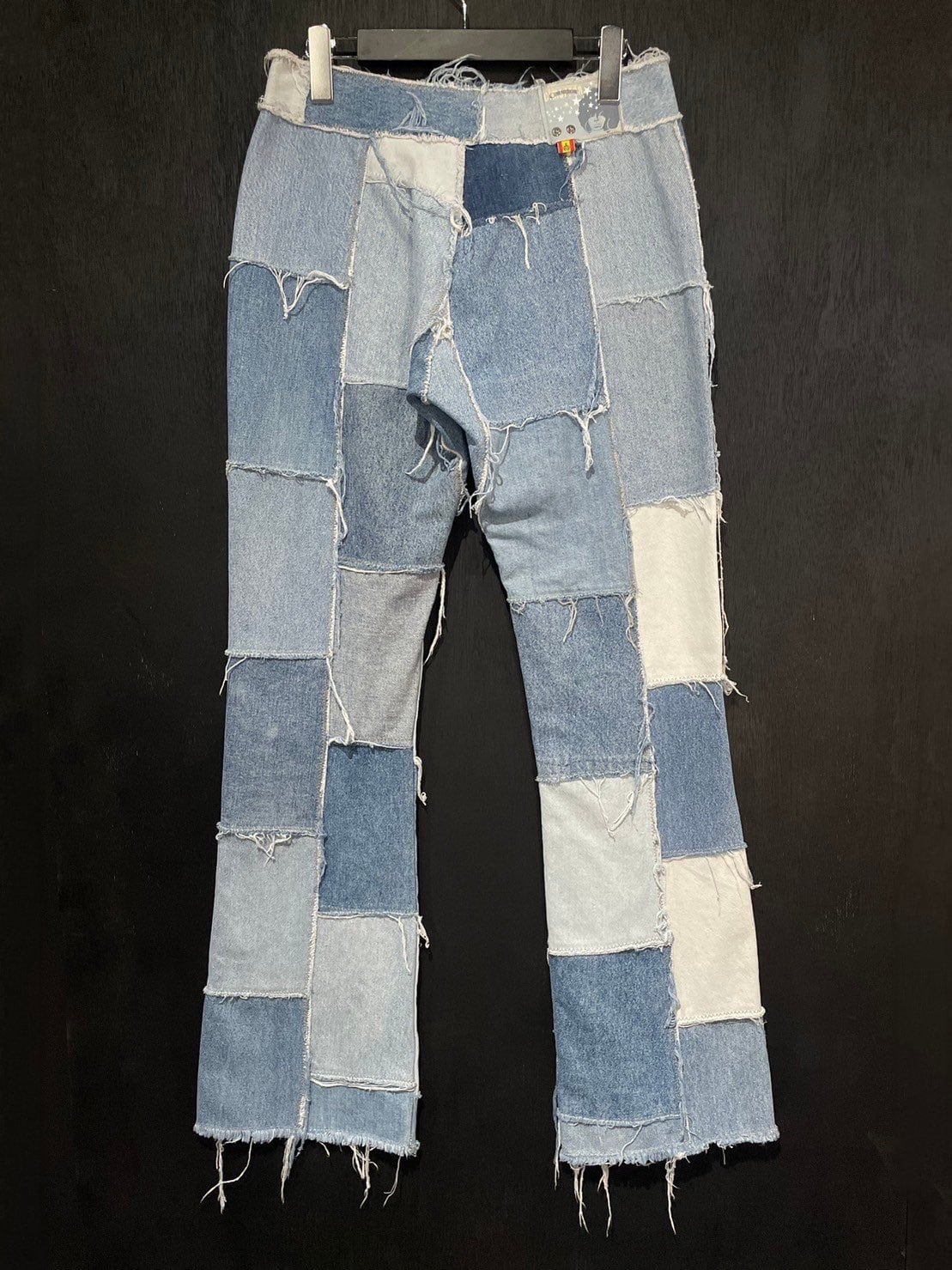 WEAPON VINTAGE】Patchwork Design Vintage Flare Denim Pants | Caka