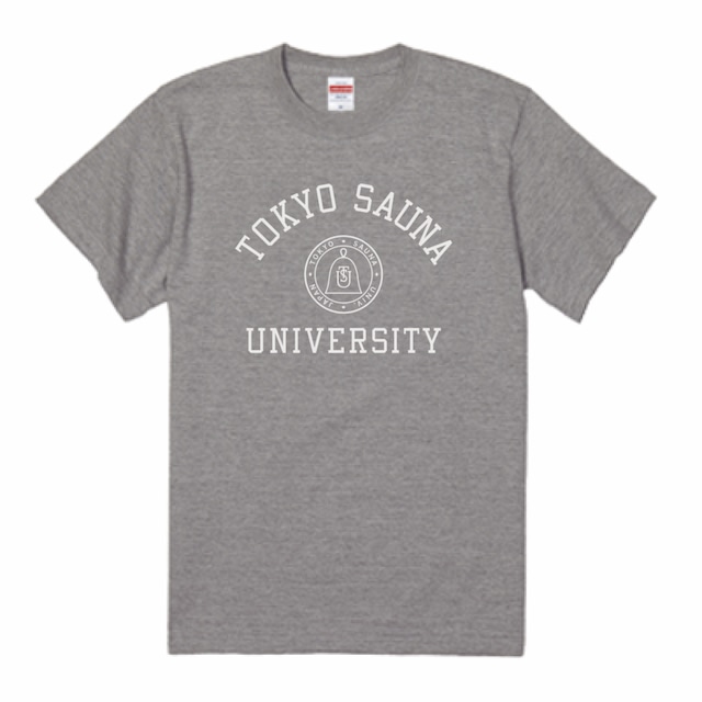 「TOKYO SAUNA UNIVERSITY」Tシャツ　M-GRAY