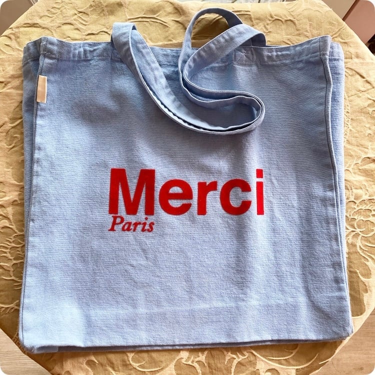 フランス直輸入】日本未発売☆数量限定 Merci cotton Tote Bag