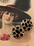 20mm 輸入デザインボタン メタルボタン ゴールド×ブラック アクセサリーパーツ デコレーション材