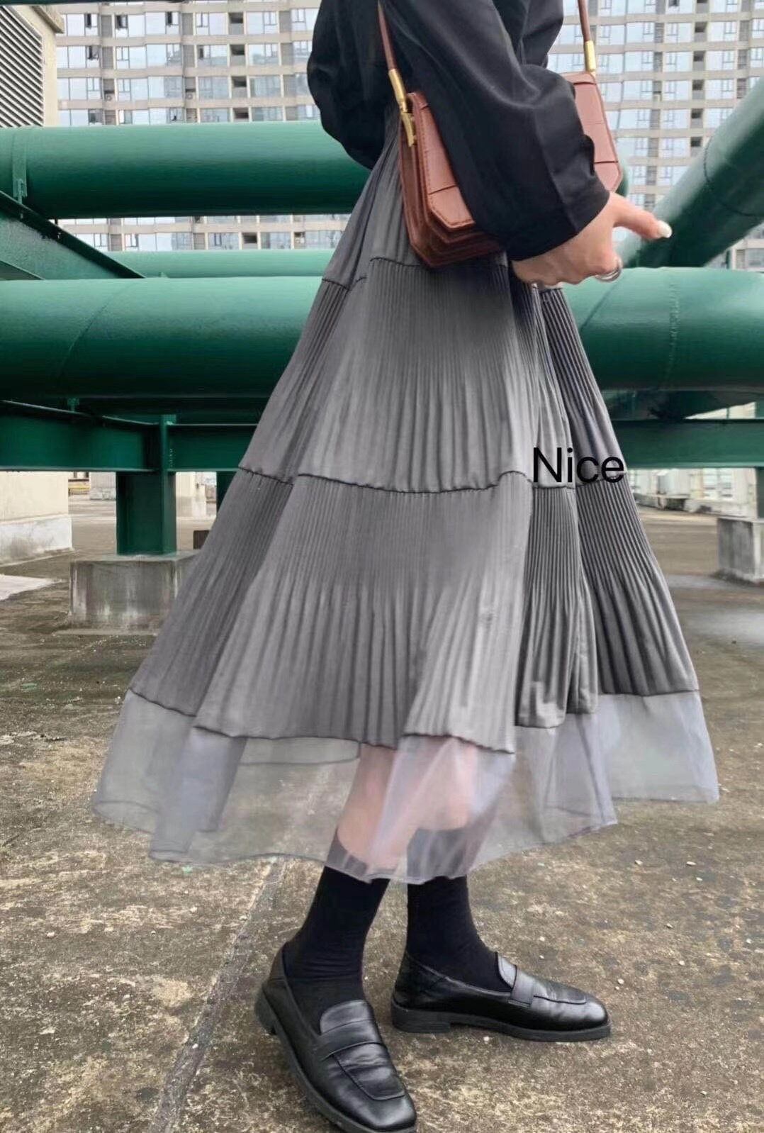 ティアードフレアスカート