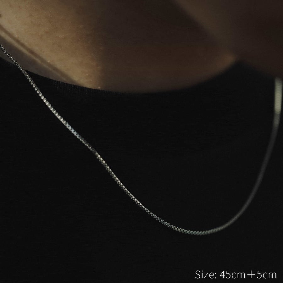 thin venetian necklace (silver) #n73 | garcia