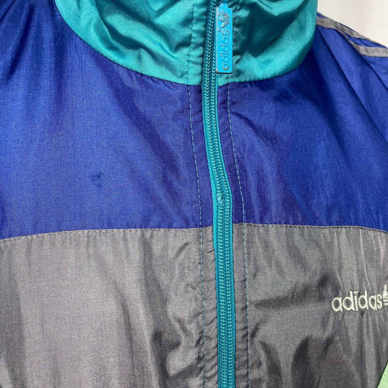 80年代 adidas アディダス ナイロン トラックジャケット メンズXL相当 