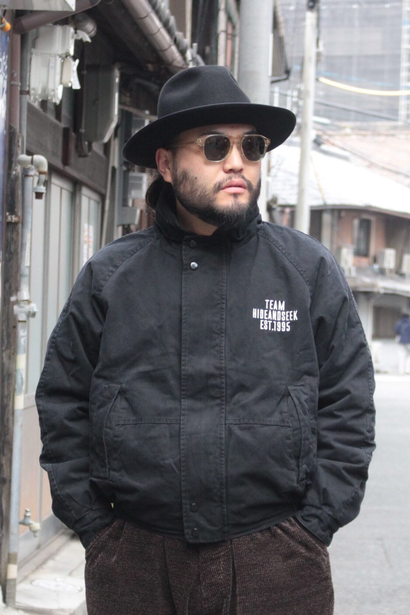 HIDE AND SEEK】Washed Sailing Jacket -BLACK （ハイドアンドシーク