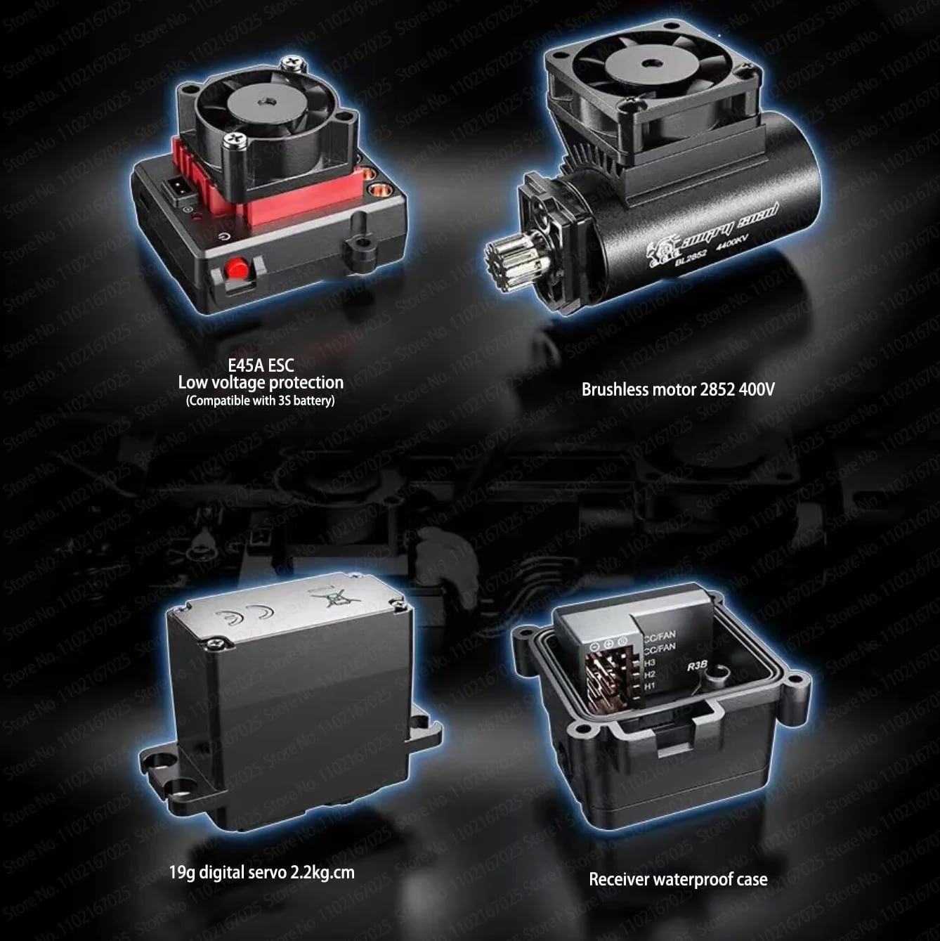 LCレーシング ブラシレスモーター&ESC MJX ハイパーゴ 14210 14209 RC カー レーシングピックアップ