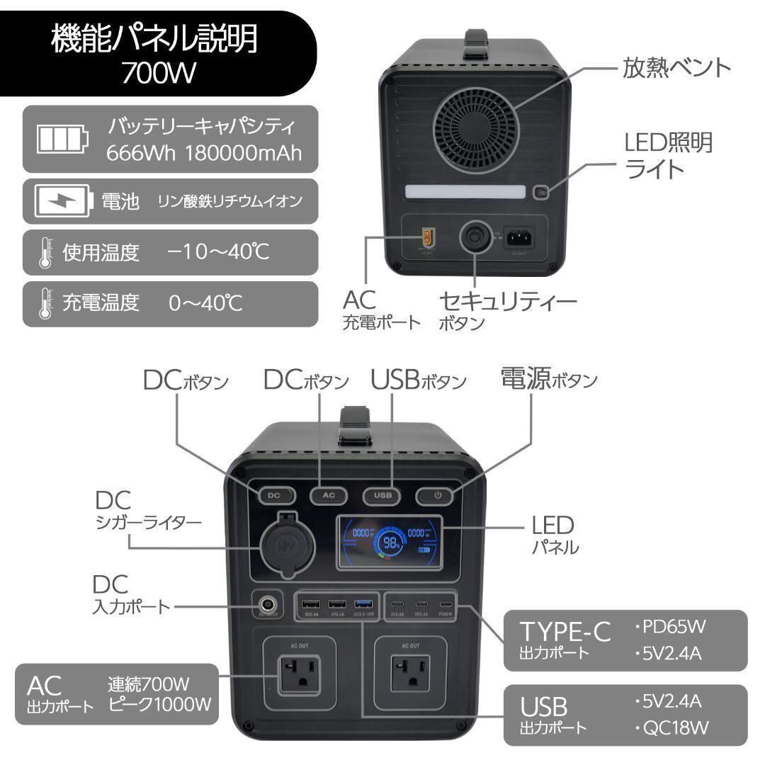 ポータブル電源 充電式 移動バッテリー ブラック 1500w 2279 ポータブル電源 充電式 移動バッテリー ブラック 1500w 2279