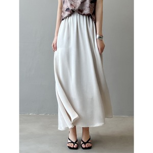 サテン ドレープロングスカート 10016