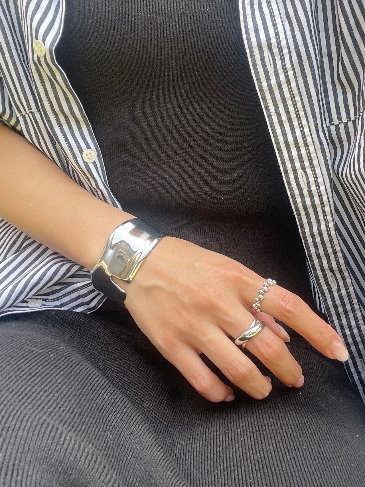 side double line plump ring