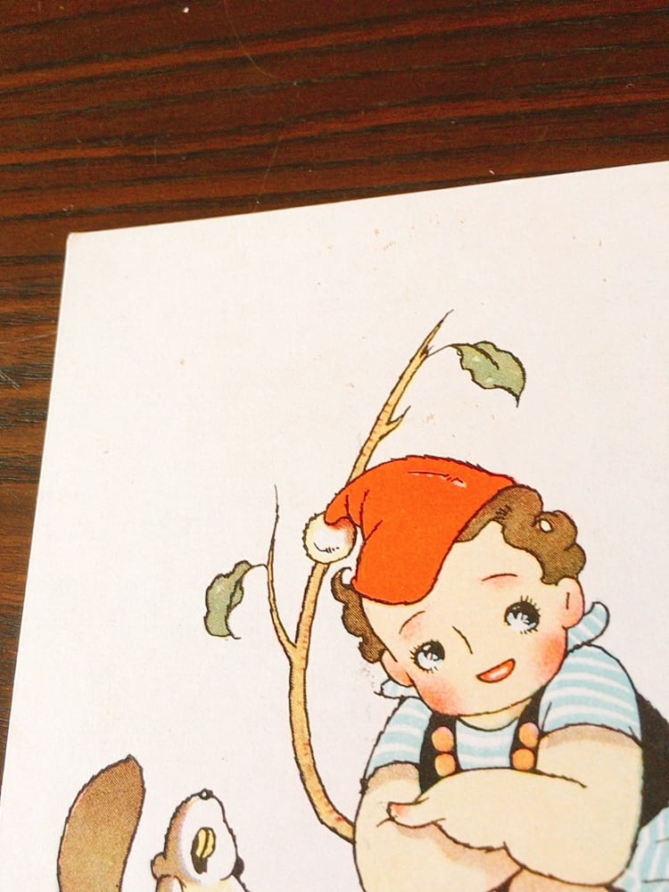 くるくるクルミちゃん 大きめイラスト 絵葉書 昭和レトロ | レトロ雑貨