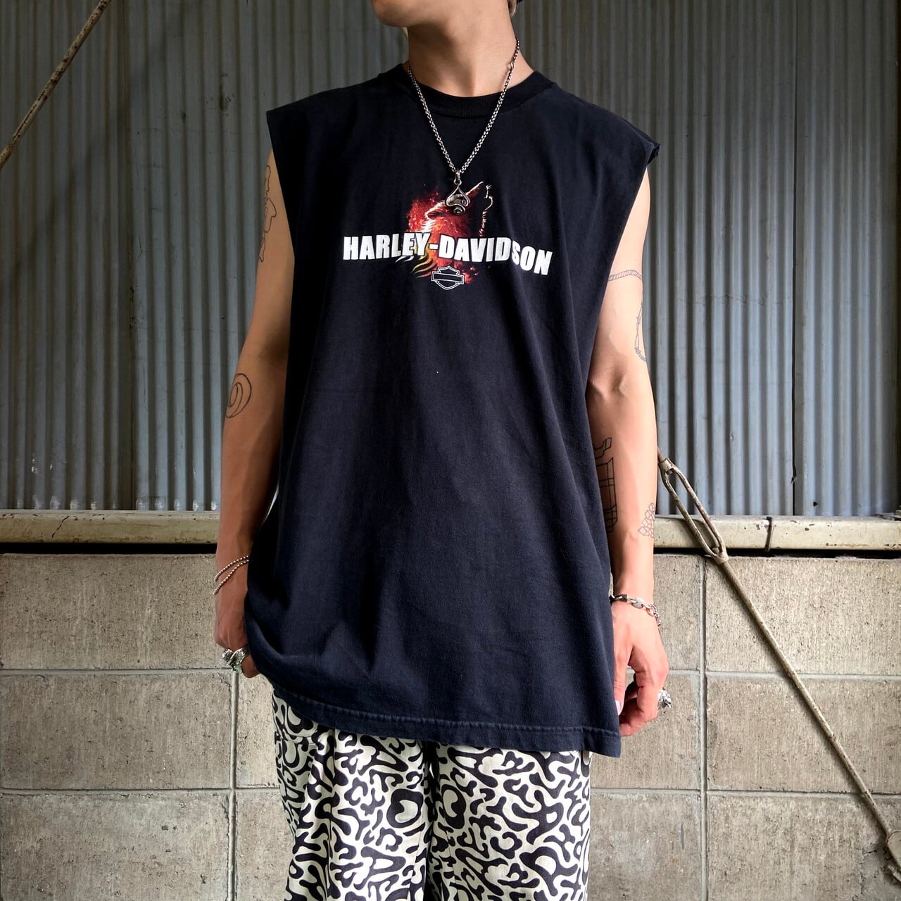 ハーレーダビッドソン☆Tシャツ 両面プリント USAメキシコ製希少 dk4.