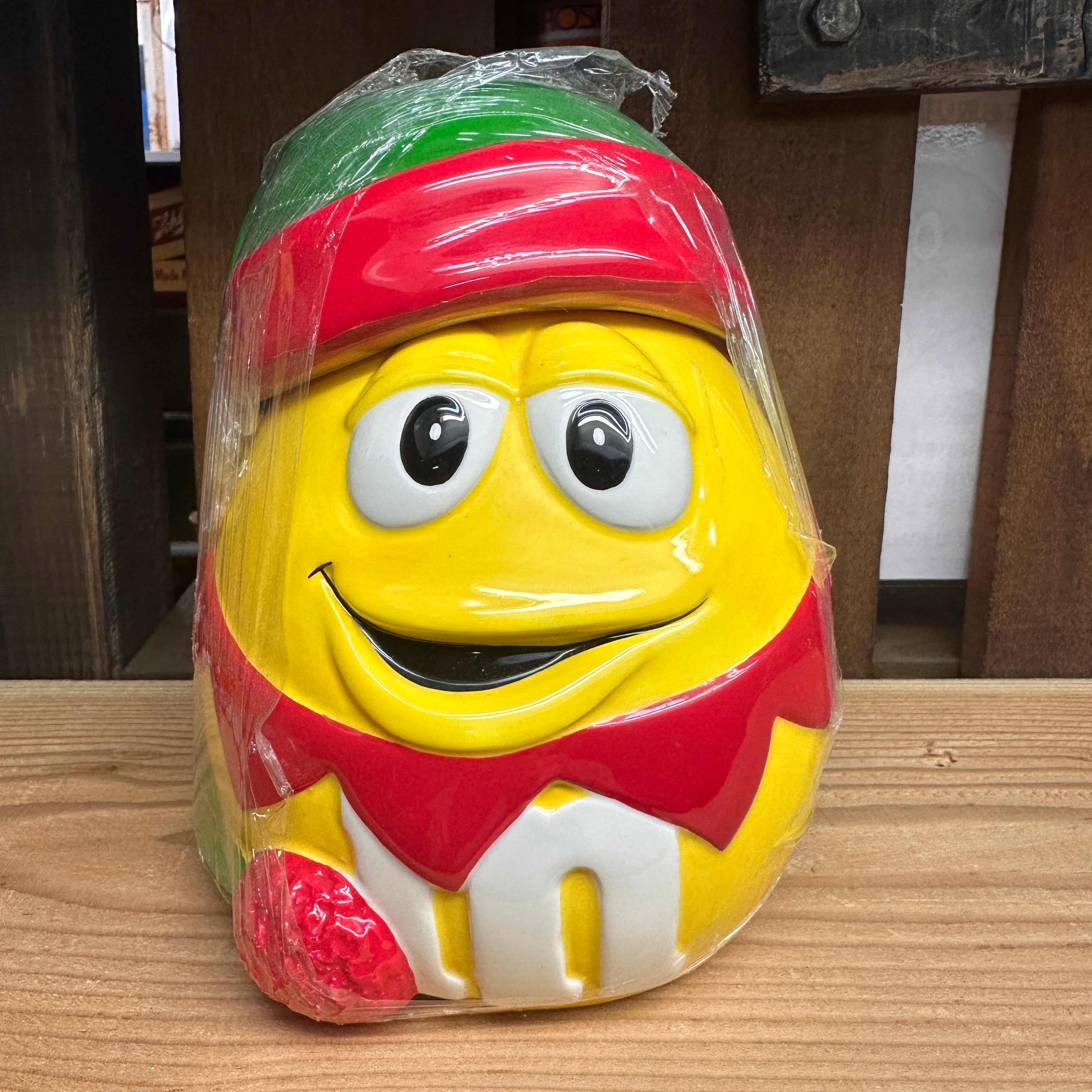 2003-07 Mars社公認 ギャラリー社製 m&m's 陶器製 クッキージャー イエロー エルフ/ エムアンドエムズ キャニスター