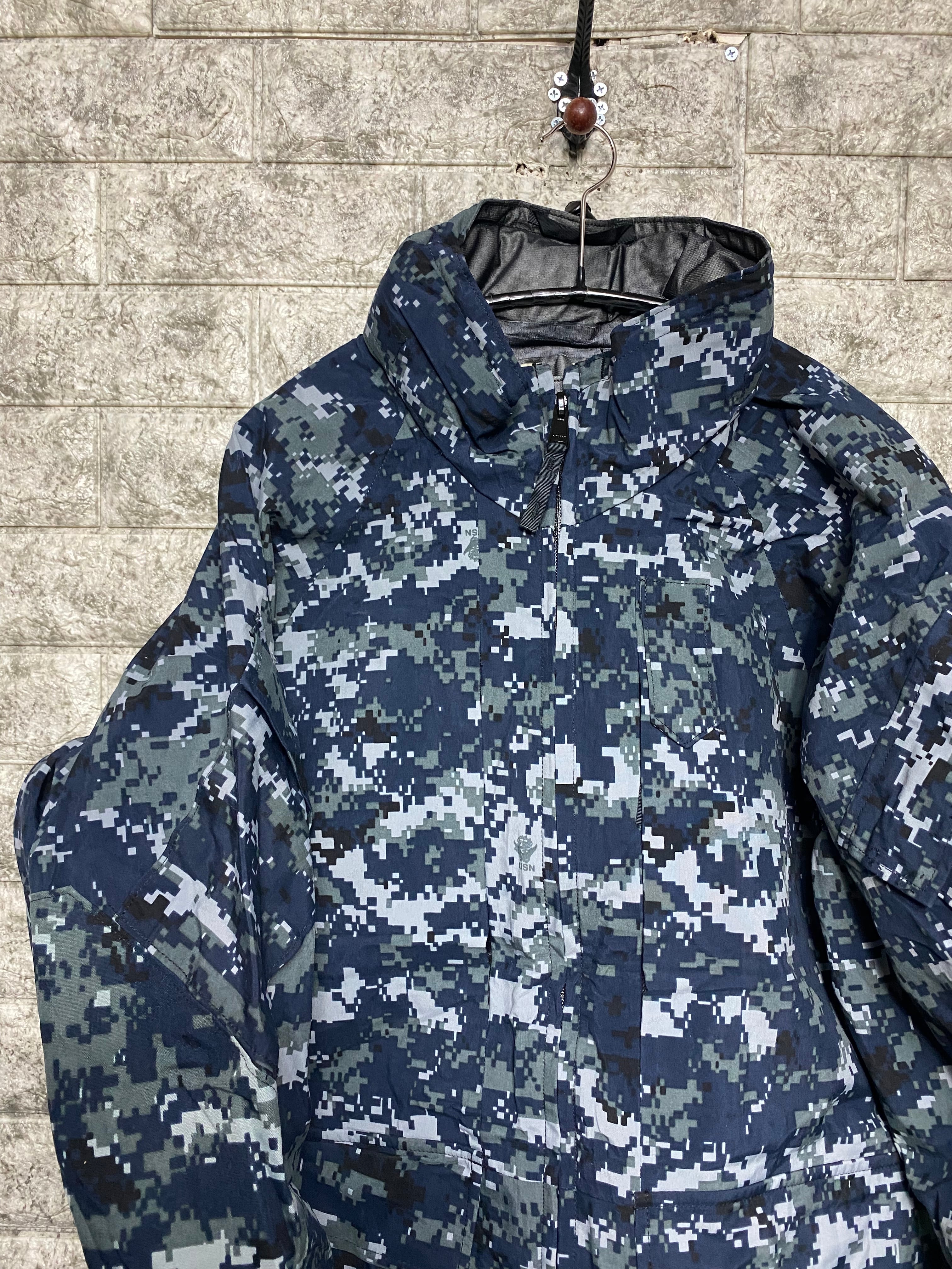 良品 00s 米軍実物 USN USNavy 海軍 ECWCS ブルー デジタル 迷彩 NWU 