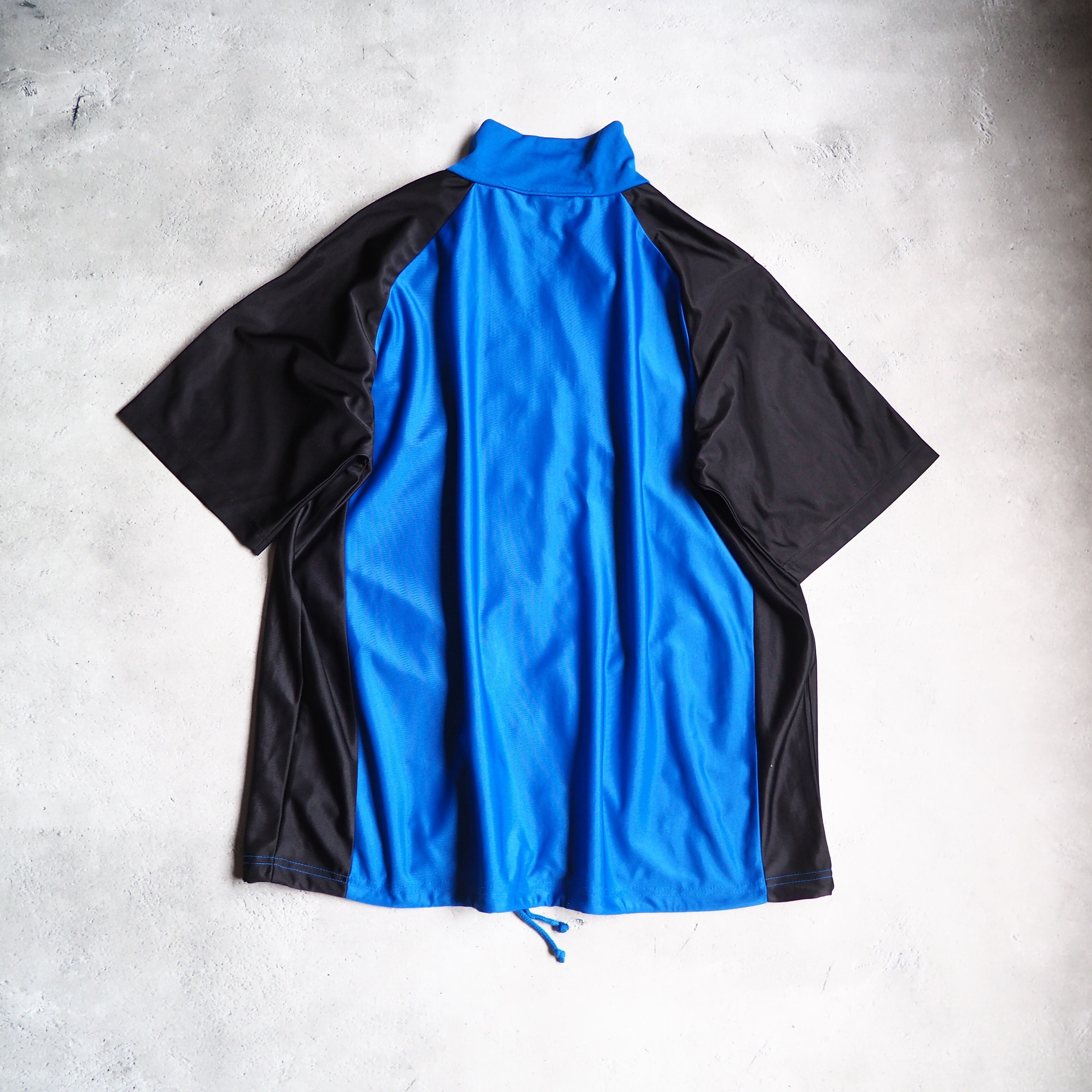 2000s " NIKE " Light Blue × Black Bi color SS track jacket