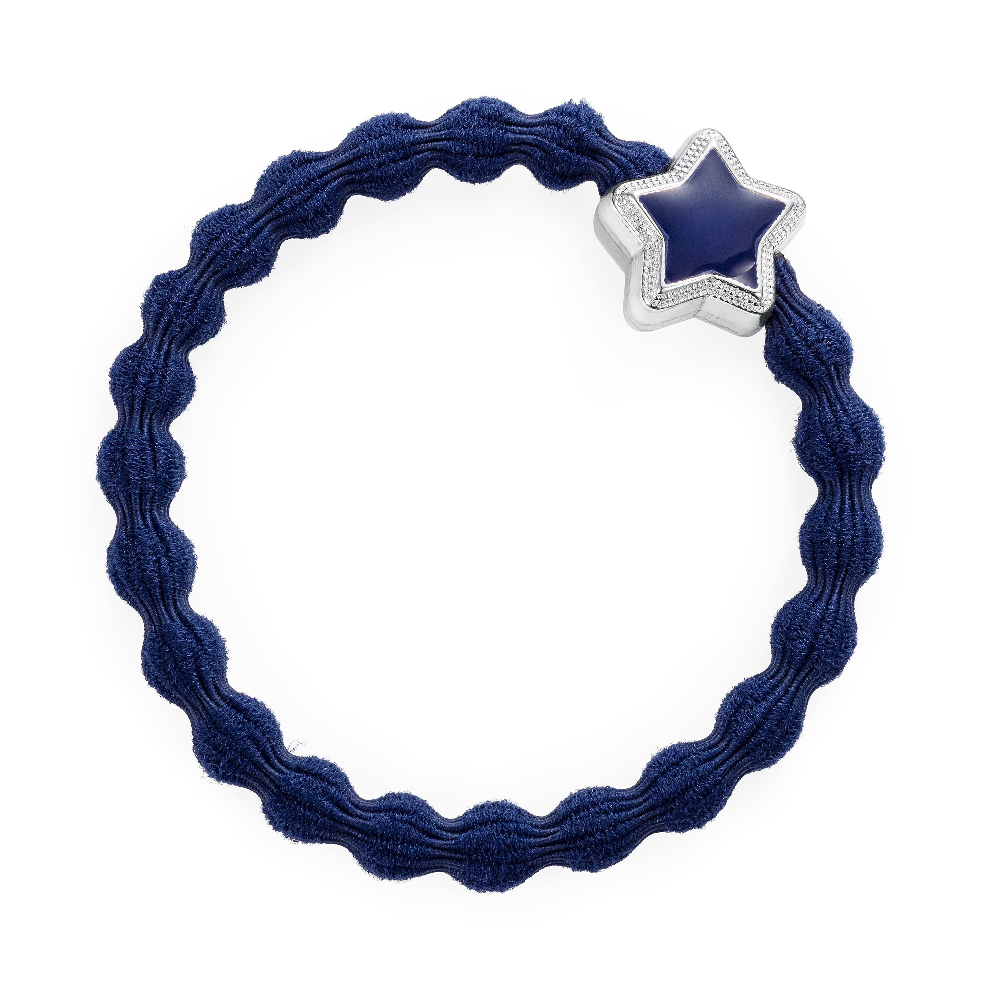 Enamel Silver Star Navy Blue_28-002